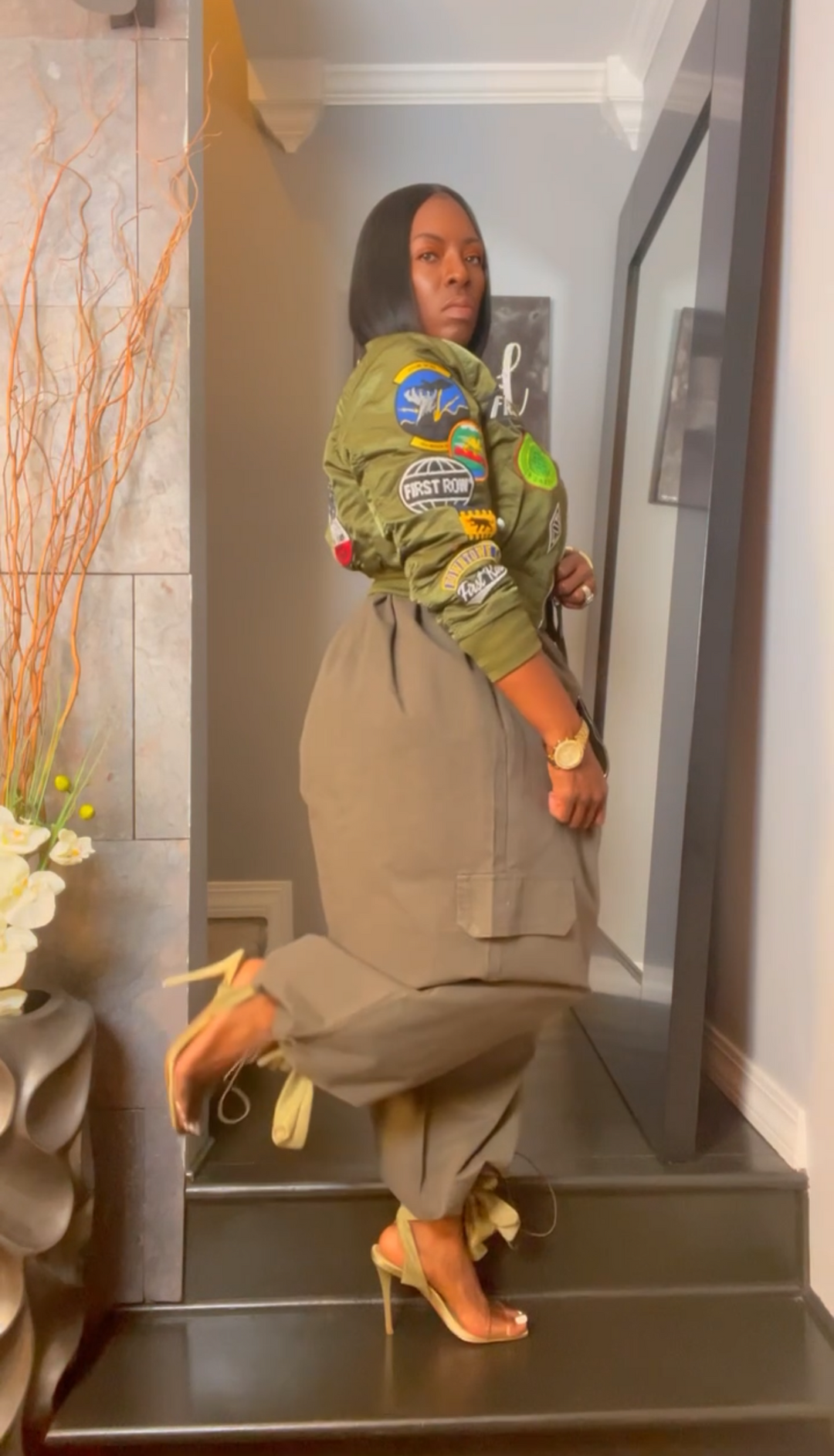 The "Haniyah" Oversized Pleated Barrel Pants in Army Green | Free Shipping Included