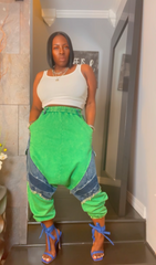 The "Nyasia" Harem Joggers in Green | Free Shipping Included