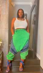 The "Nyasia" Harem Joggers in Green | Free Shipping Included