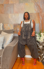 The "Jazmyn" Oversized Overalls in Black Wash | Free Shipping Included