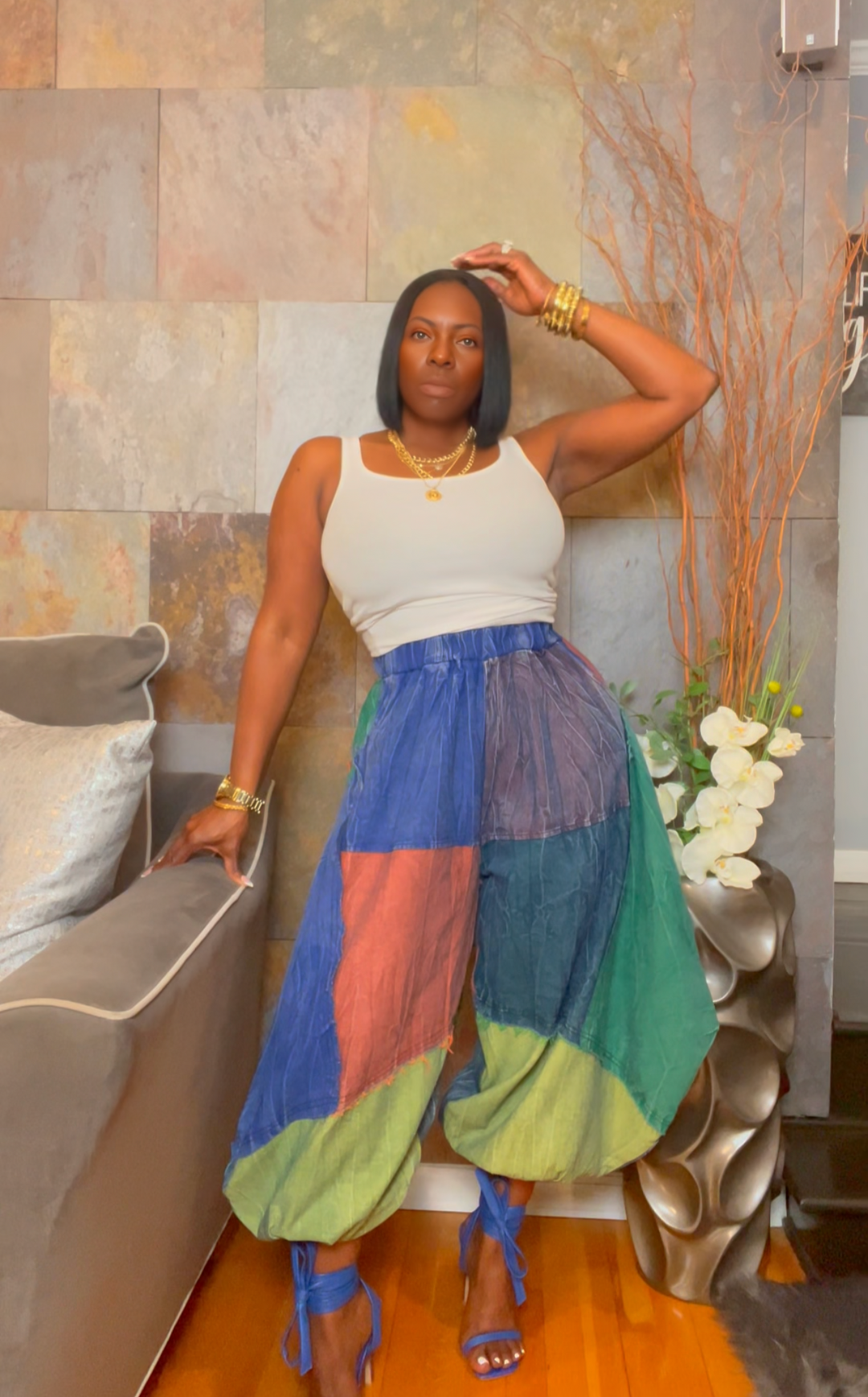 The "Iyanna" Oversized Denim Patchwork Pants | Pre-Order - Ships Between June 15th and June 20th