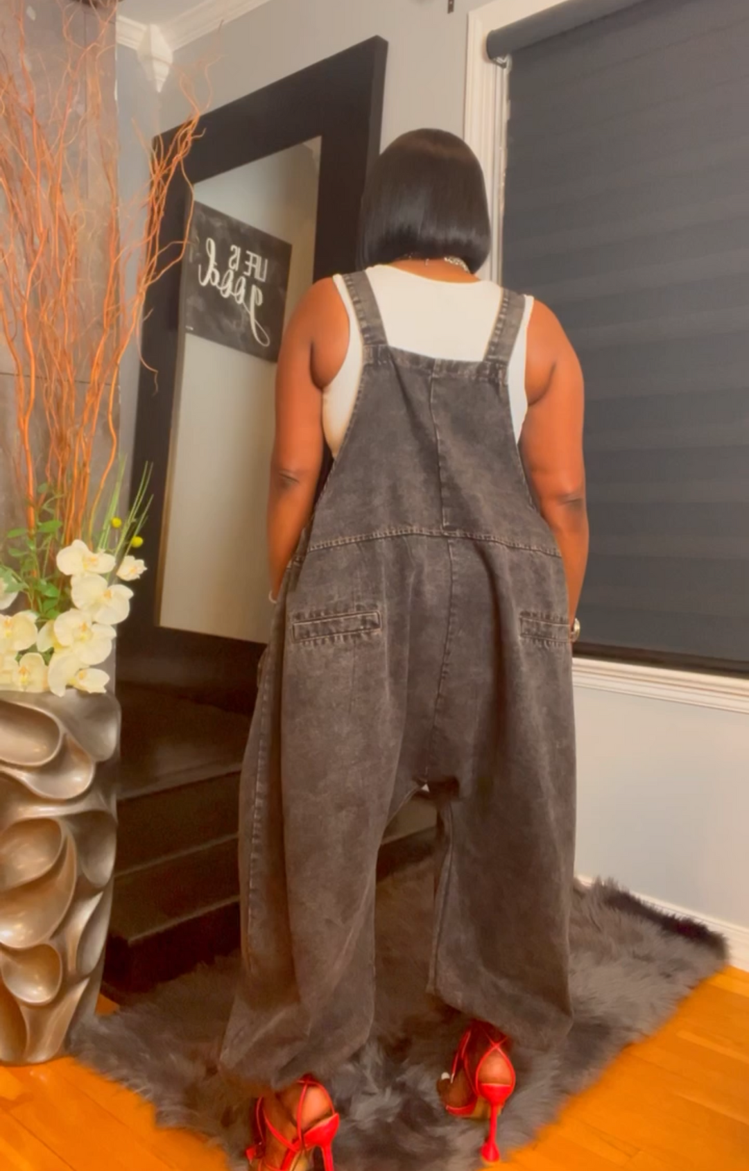 The "Jazmyn" Oversized Overalls in Black Wash | Pre-Order - Ships Between June 15th and June 20th