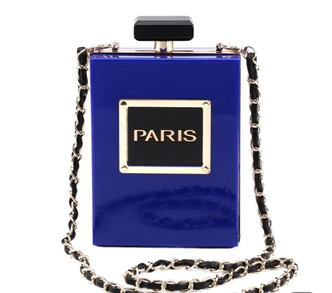 The "Paris Perfume" Bag in Deep Blue | Ready to ship