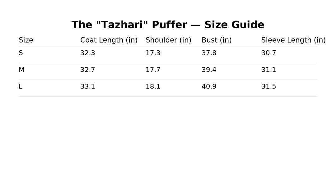 The "Tazhari" Puffer in Black | Pre-Order - Ships Between November 30th - December 20th