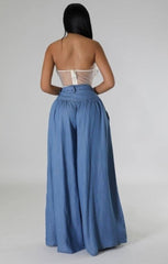 The "Ciarra" Wide-Leg Denim Pants | Ready to Ship — 40% OFF