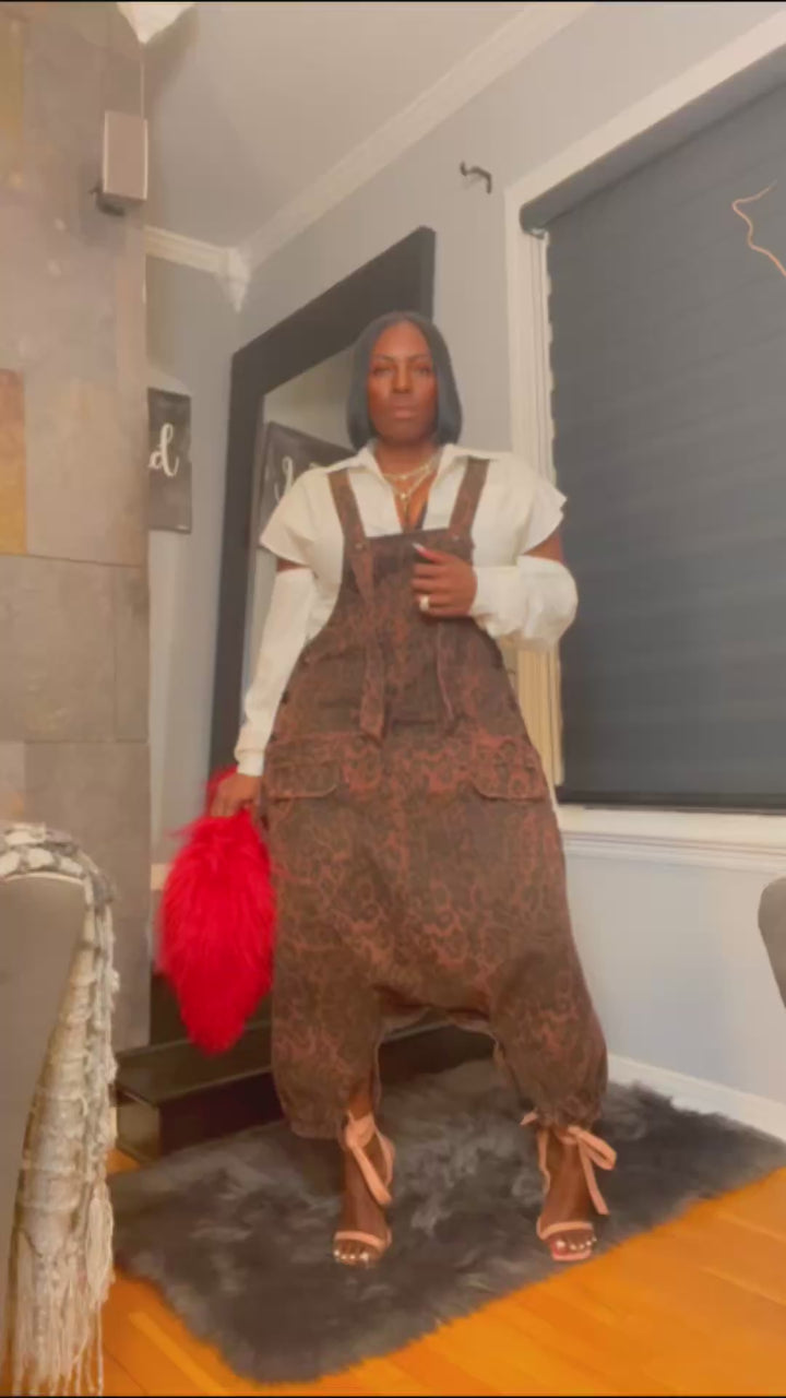 The "Makiya" Oversized Leopard Denim Jumper | Ready to ship